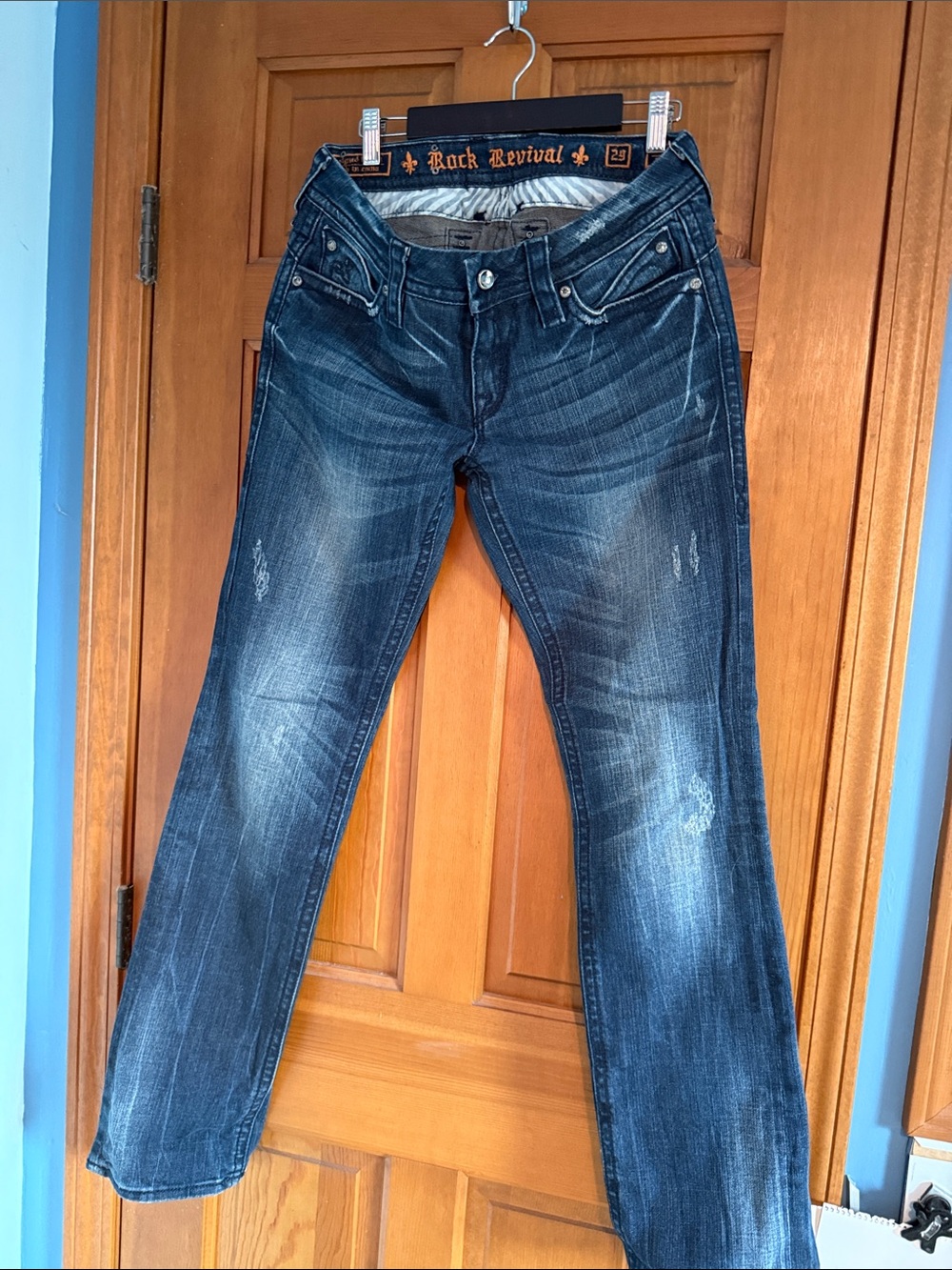 Rock Revival Women's Dark Blue Faded Bootcut Jeans